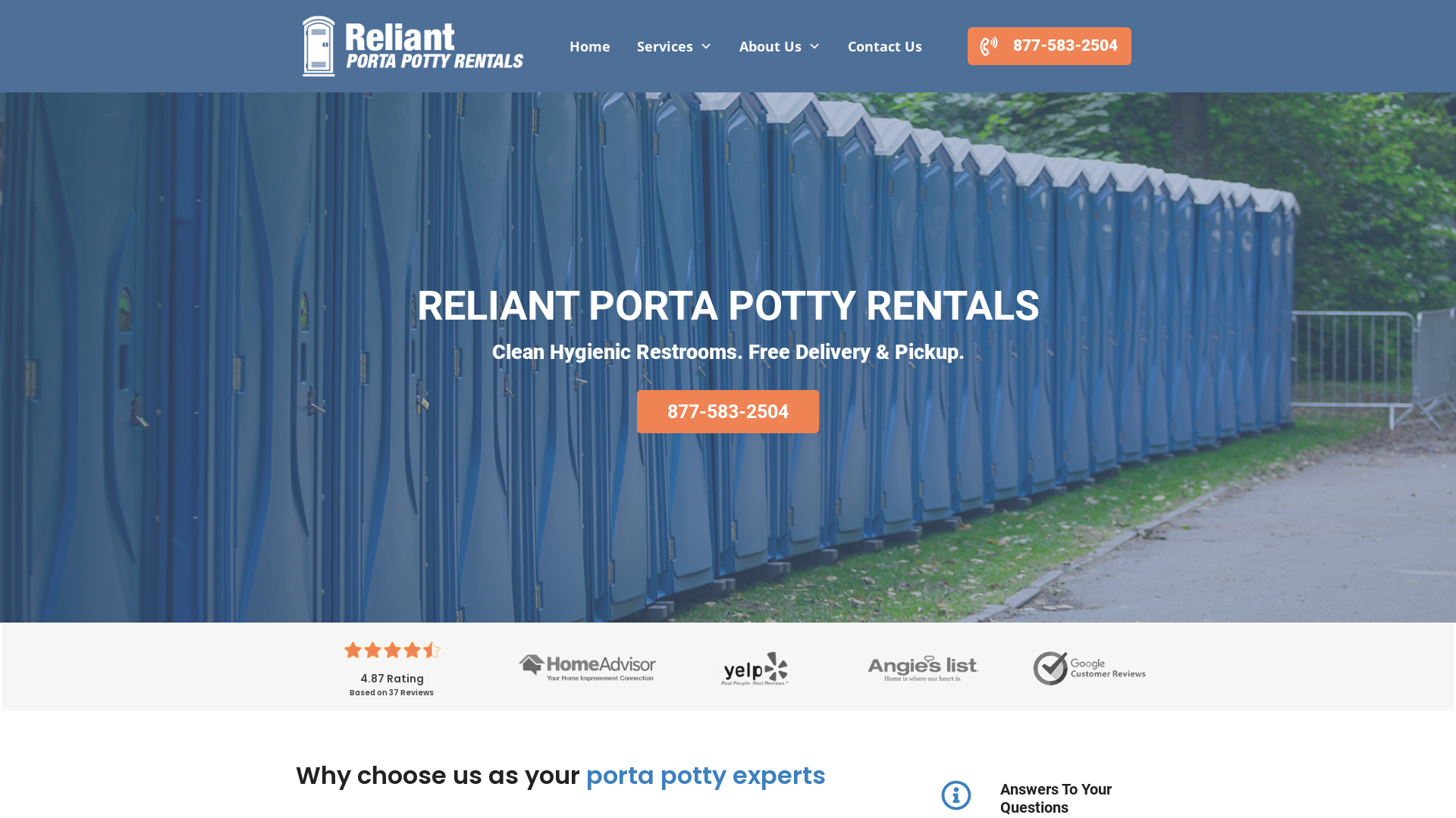 Reliant Porta Potty Rentals